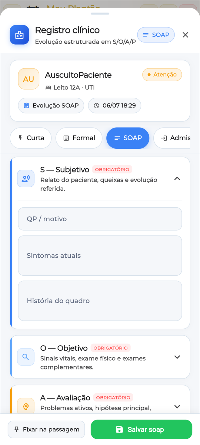 Estruture a HMA — Meu Plantão do Ausculto