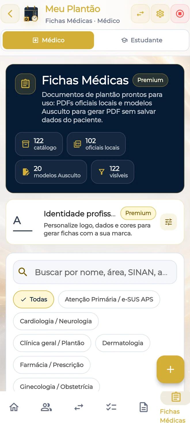 Registre com padrão — Meu Plantão do Ausculto