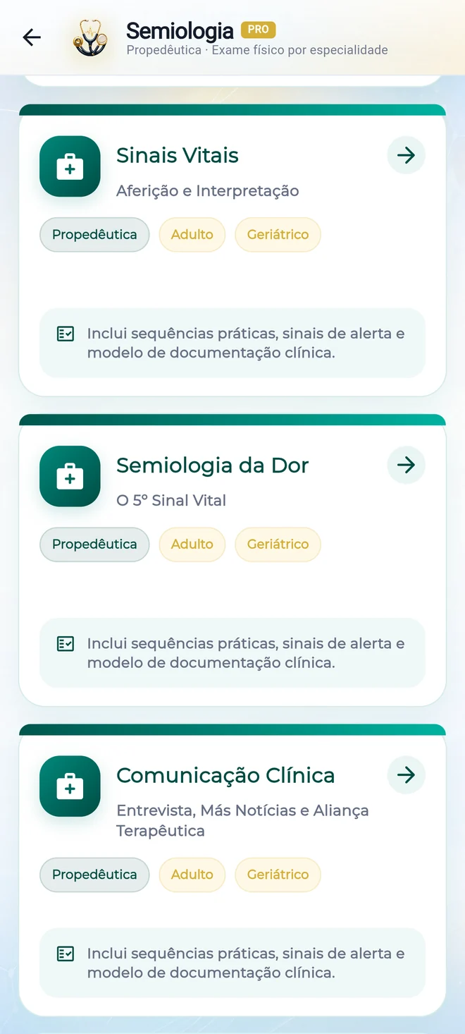 Semiologia com mídia no Ausculto